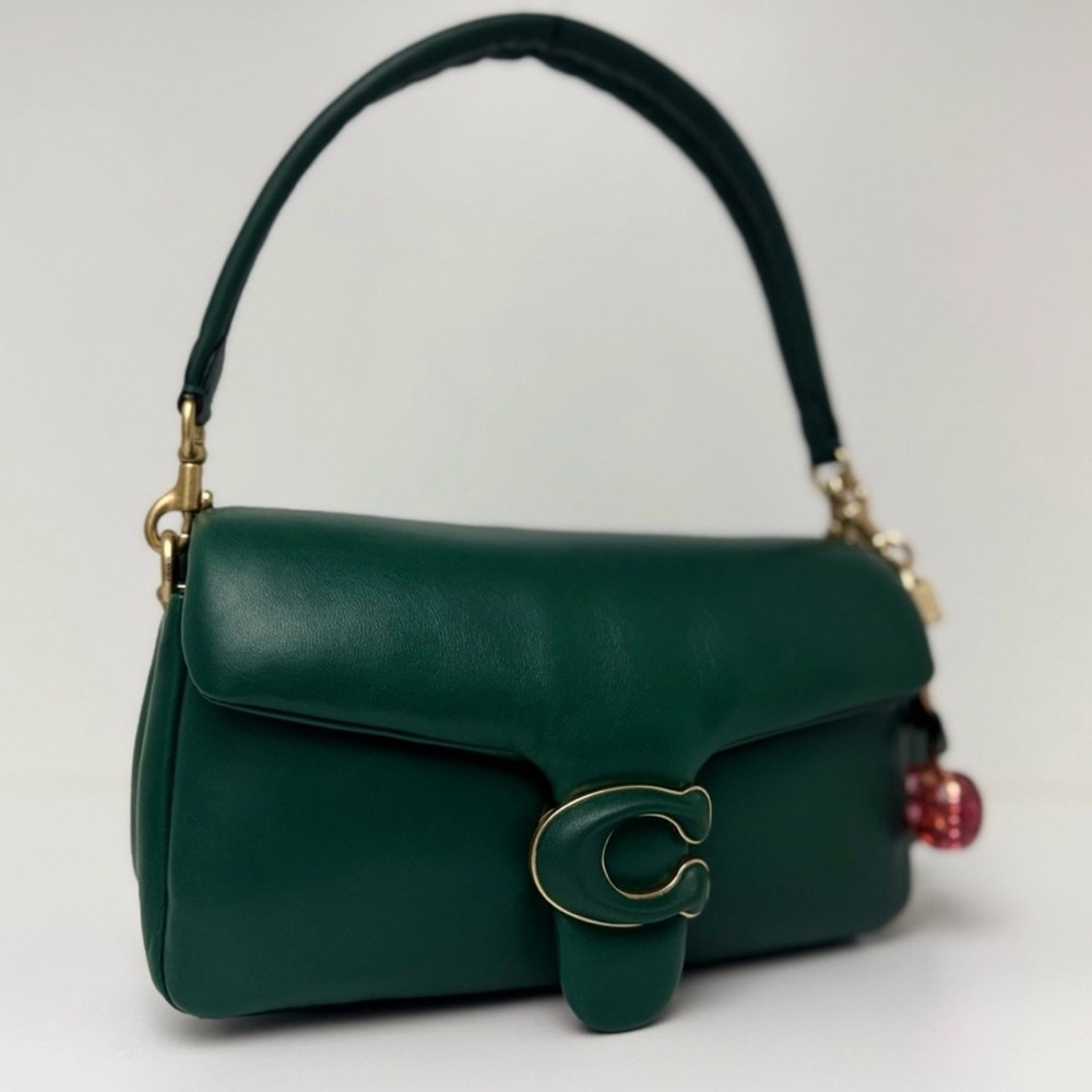 COACH RARE Pillow Tabby 26 In Forest Green & Nappa Plush Leather